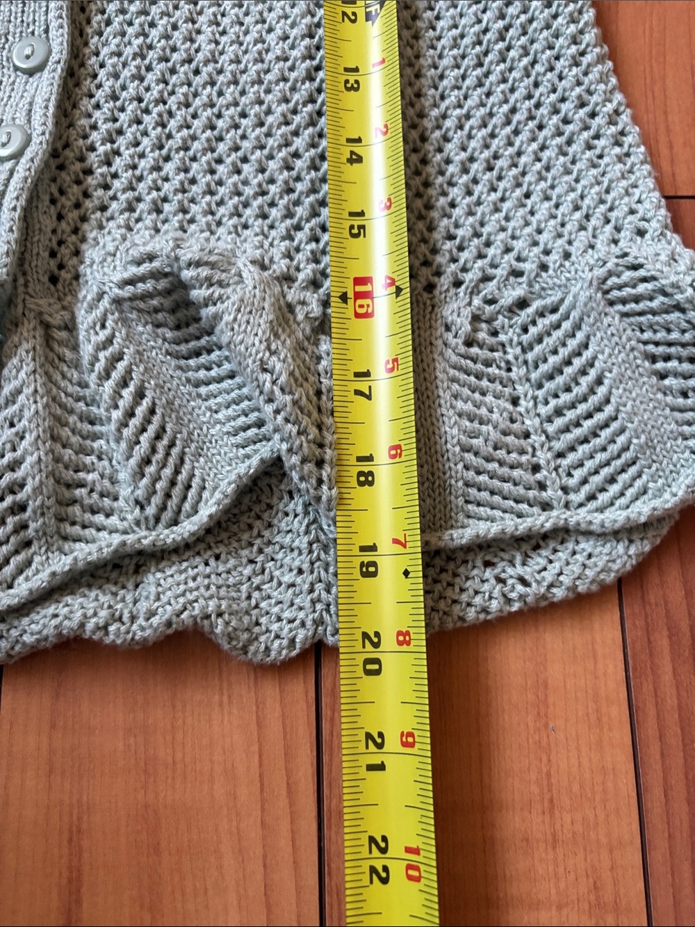 Retrod Sage Green Knit Button-Front Ruffle Hem Tank - Picture 5 of 6